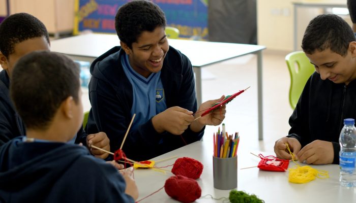 Image of kids making at